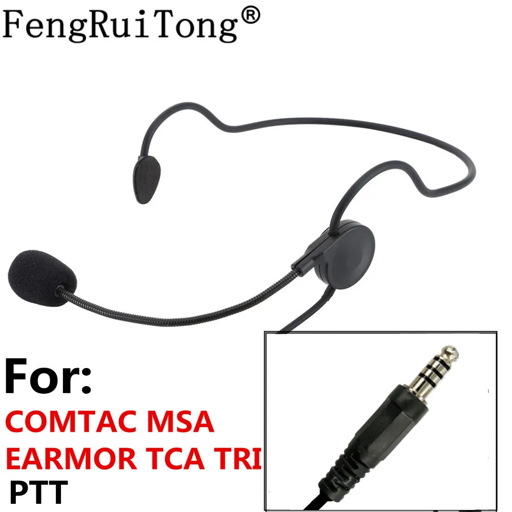 Taktyczny zestaw słuchawkowy regulowany mikrofon kij wtyczka NATO dla COMTAC MSA EARMOR TCA TRI PTT dla prc152 PRC148 baofeng TYT ICOMRadio