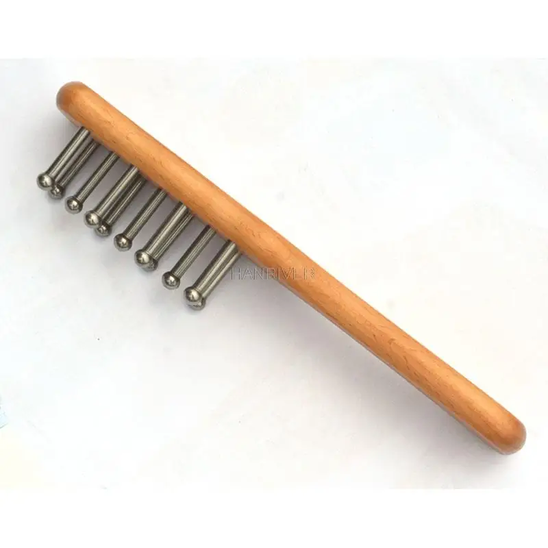 

Non-trace scrapping massage comb brush stainless steel beautiful chest meridian health scrapping plate body massager