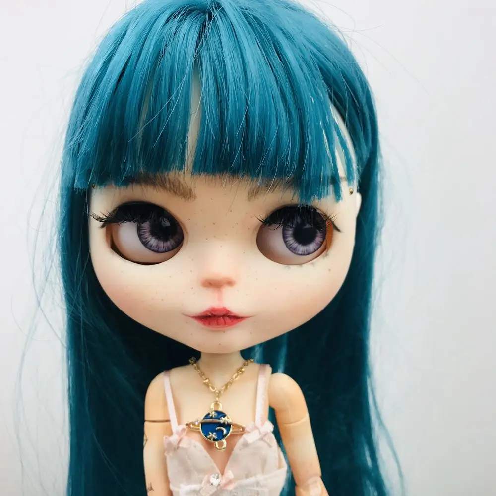 1PCS Blyth Dolls Necklace with chains Cute Heart Cat Bowknot Pendants adjustable necklaces for Blyth 1/6 BJD Dolls Accessories