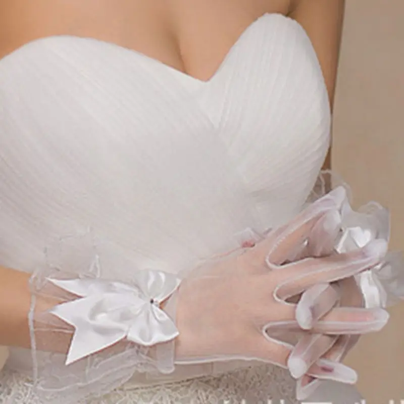 New Arrival Short Wedding gloves Gants de femmes Guanti Rękawiczki damskie Cheap wedding gloves for bride Gant dentelle