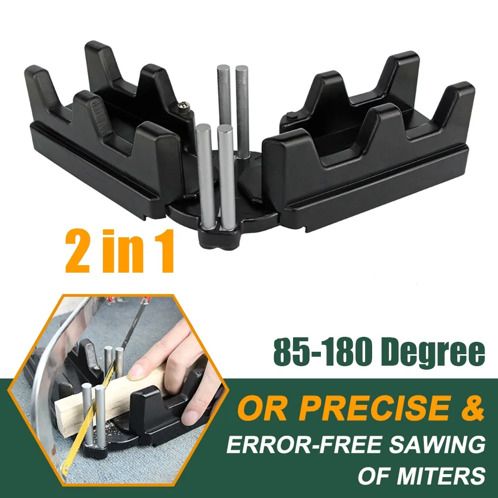 2-in-1 Mitre Measuring Cutting Tool 85 To 180 Degree Angle Clamp Measuring/Sawing Precise Bevels Cutting Tool For Carpenter Aids