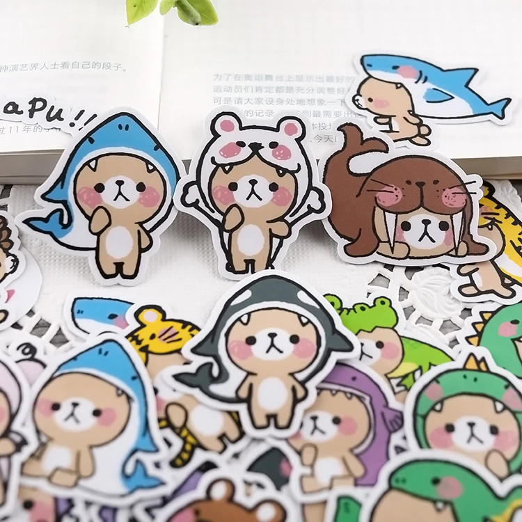 35pcs/lotCute cartoon hat Sticker Diy Album Scrapbooking Diary Planner Journal Sticker Decorative Label For Kids