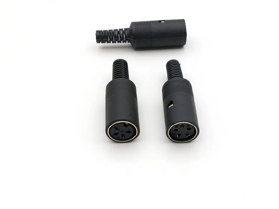 50PCS 4 PIN DIN Female Socket DIN plug Cables Connectors Soldering