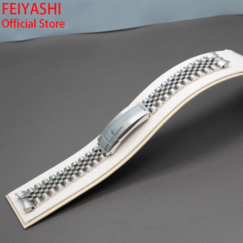 FEIYASHI 20mm Strap Stainless Steel Luxury Men\'s Watch Watchband Bracelet Accessories Wristwatch Band Parts For 40mm Dive Case