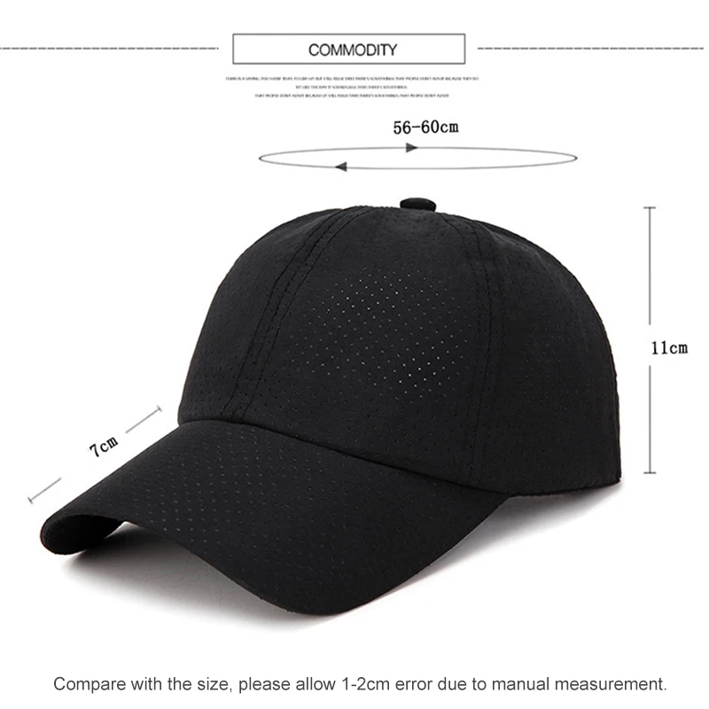 Summer Breathable Mesh Quick Drying Men Women\'s Baseball Cap Outdoor Sports Travel Fishing Climbing Cycling Runnning Hat A156