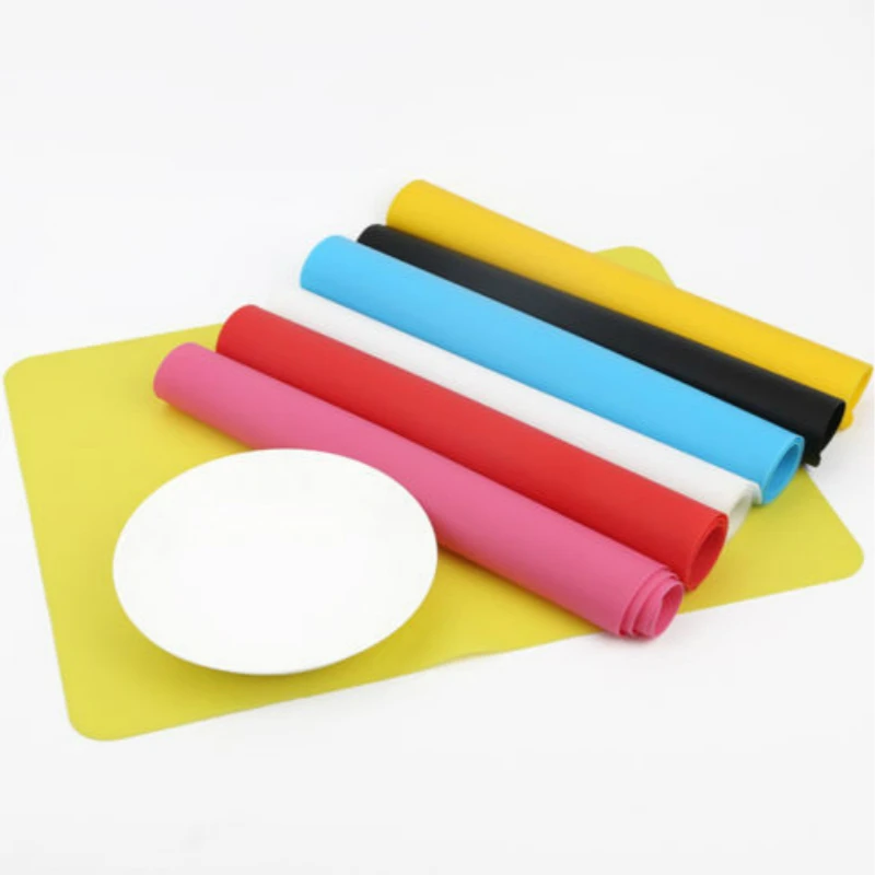 40*30CM Silicone Baking Mat Non Stick Pan Liner Placemat Table Protector Kitchen Pastry Liner Baking Bakeware Mat for 6 Color