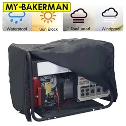 3 Size Generator Cover Windproof Protective Cover Waterproof Oxford Cloth Multipurpose Cover Engine Hood Protection Black