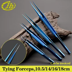 Tying Forceps straight handle 14/16/18cm titanium alloy surgical operating instrument angle head tissue forceps