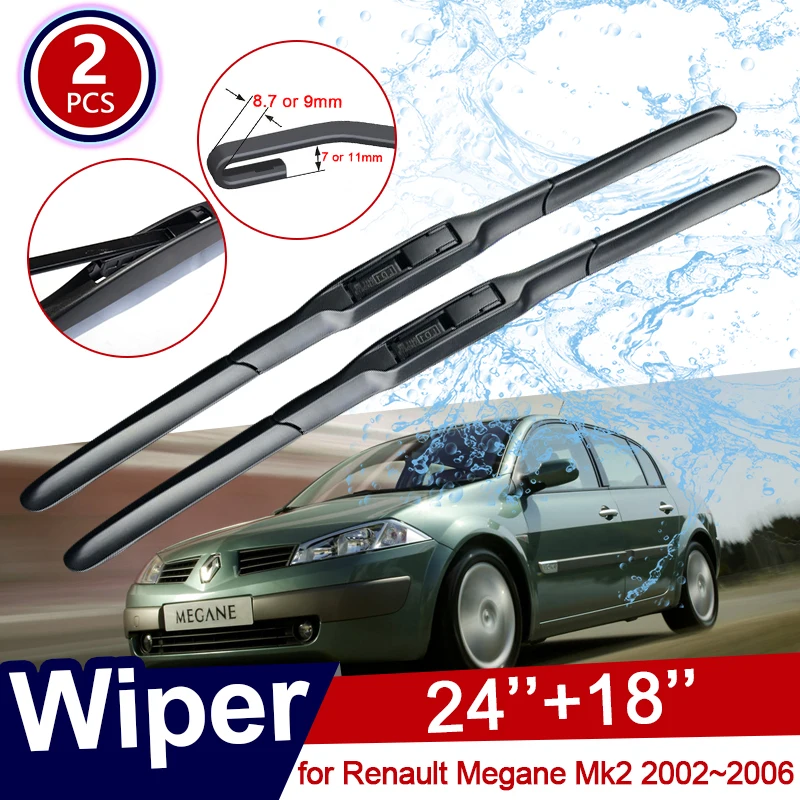 

for Renault Megane Mk2 2002~2006 2003 2004 2005 Front Window Windscreen Windshield Wipers Car Wiper Blade Car Accessories