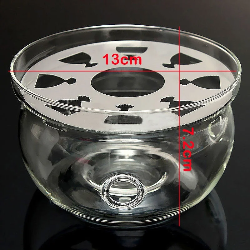 New Clear Glass Heat-Resisting Round Teapot Warmer Heater Base Candle Holder xobw