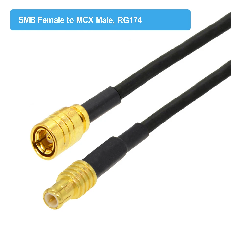 1PCS Straight SMB Male to MCX Male Plug RG174 Pigtail Cable Car Radio Antenna DAB Aerial Extension Cord RF Coaxial Cable Jumper