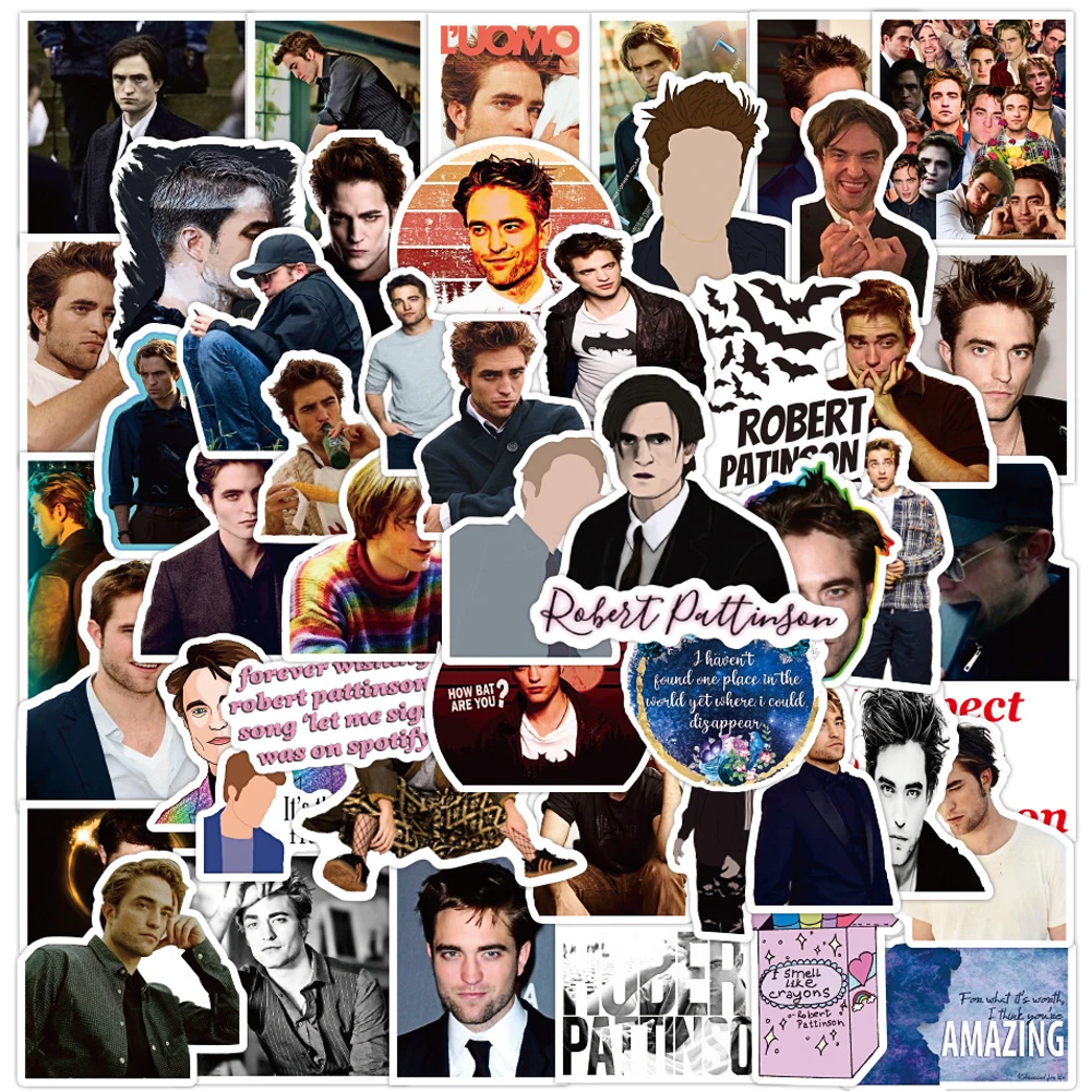 10/30/50PCS The Twilight Saga Robert Pattinson Stickers Aesthetic Laptop Guitar Water Bottle Waterproof Graffiti Sticker Packs