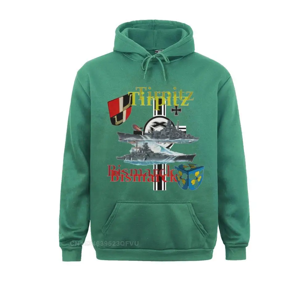 Tirpitz And Bismarck Men Hoodies World Of Warships History War Game Awesome Tees Round Collar Hoodie Cotton Party Tops