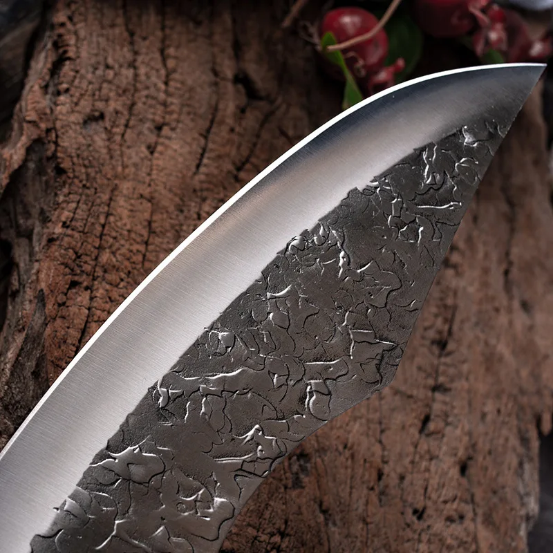 Forging Boning Knife Full Tang Handle Knife Handmade Steel Kitchen Boning Knives Chef Slicing Cutter Santoku Cleaver