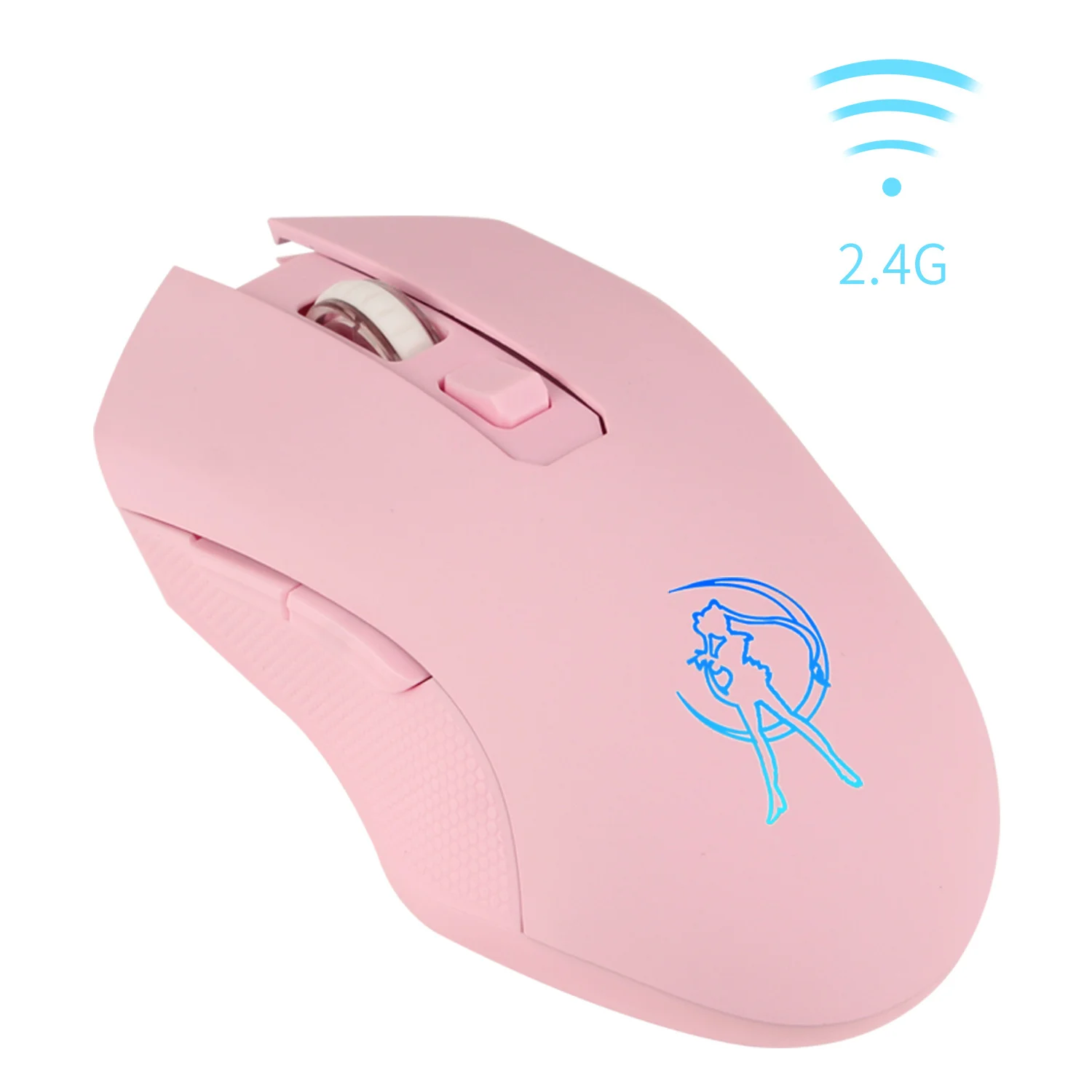 Sailor Moon 2400 Dpi Draadloze Muis Oplaadbare 7 Kleuren Backlit Gaming Mause Ergonomische Stille Matte Muizen Voor Laptop Gamer Meisje