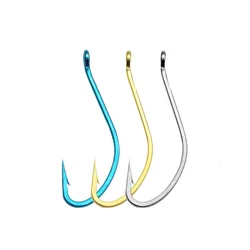 1000 Pcs/lot Fishhooks Wholesale By Bulk Long Shank Handle Circle Barbed Hooks Ious Crucian Carp Fishing Strips Jig Head Pesca