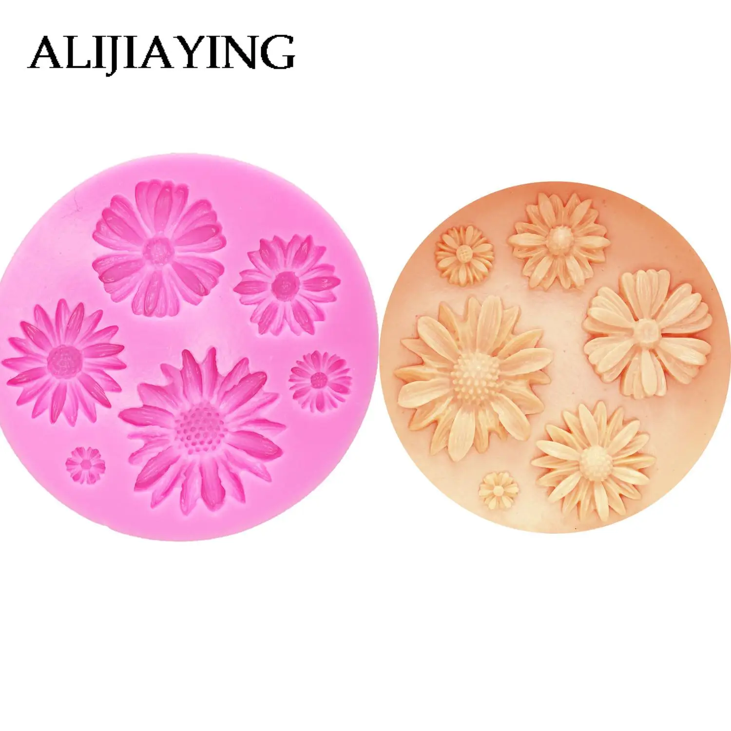 M0193 Chrysanthemum Sun/ Daisy Flower Cake Decoration tools Silicone Mold Chocolate Mold Diy Baking accessories