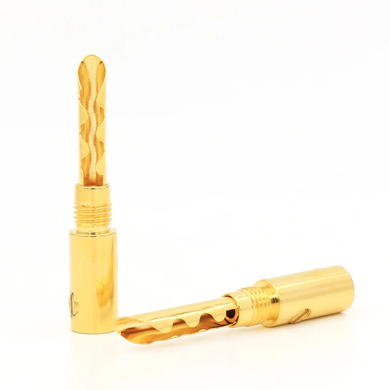 BFA Banana Plug Plug محول موصل مقفل ، صوت لـ CD و DVD ، مكبر صوت نحاسي ، 4 *