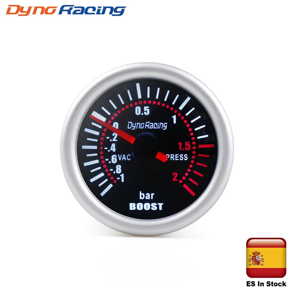 Dynoracing 2'' 52mm Universal Smoke Len Turbo Boost Gauge Bar LED Digital Pointer Boost Gauge 12V Gauge Meter Car gauge BX101310