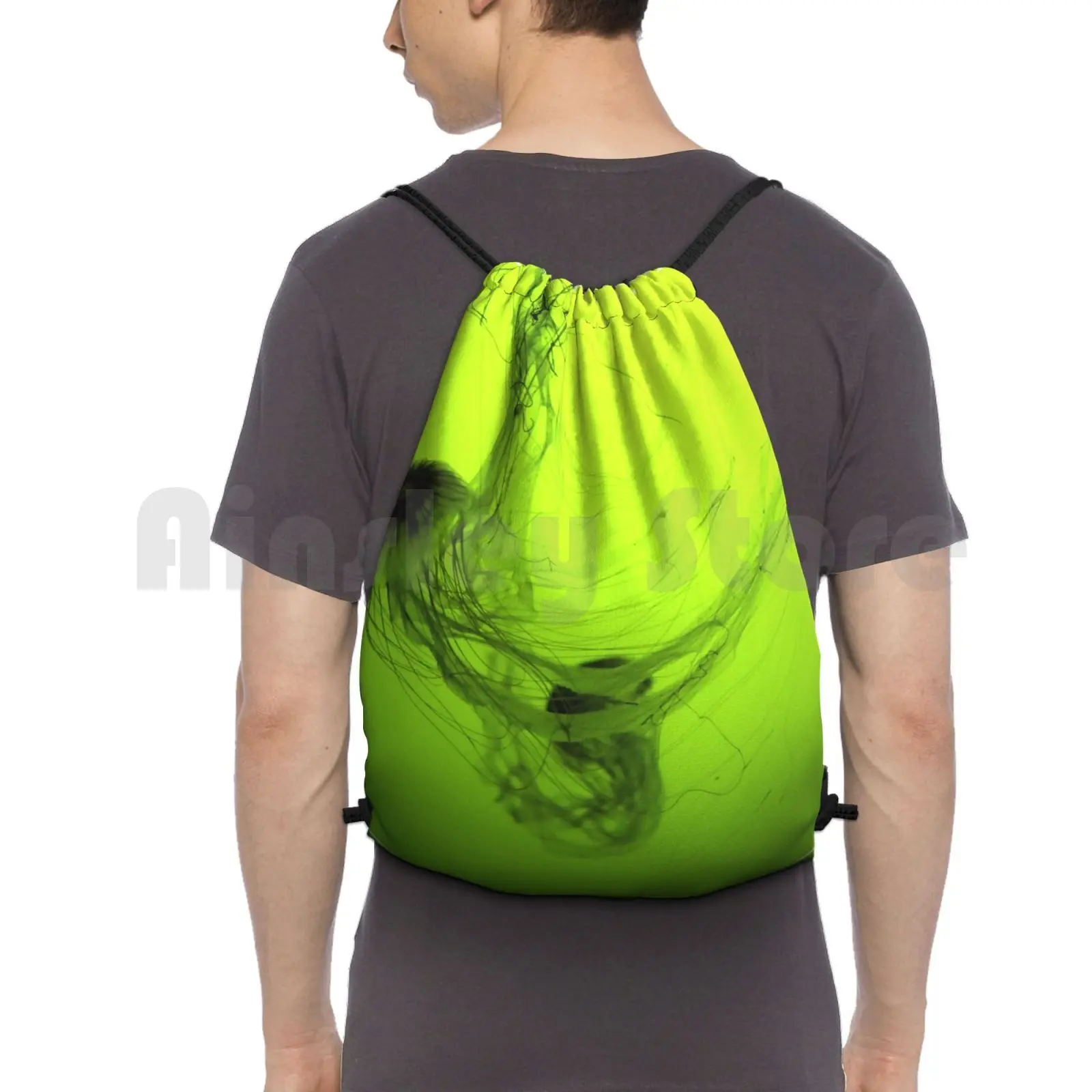 Jelly Fish Backpack Drawstring Bag Riding Climbing Gym Bag Jellies Jelly Fish Aquarium Boston Ma Fish Sting Ray Marine