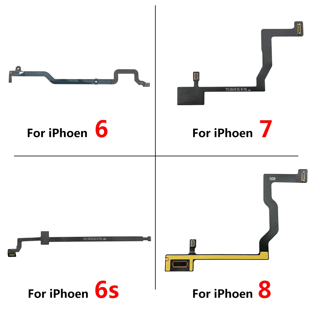 10Pcs，For Iphone 6 6S 7 8 Plus Home Touch ID Return Fingerprint Button Motherboard Interconnect Connector Extend Flex Cable