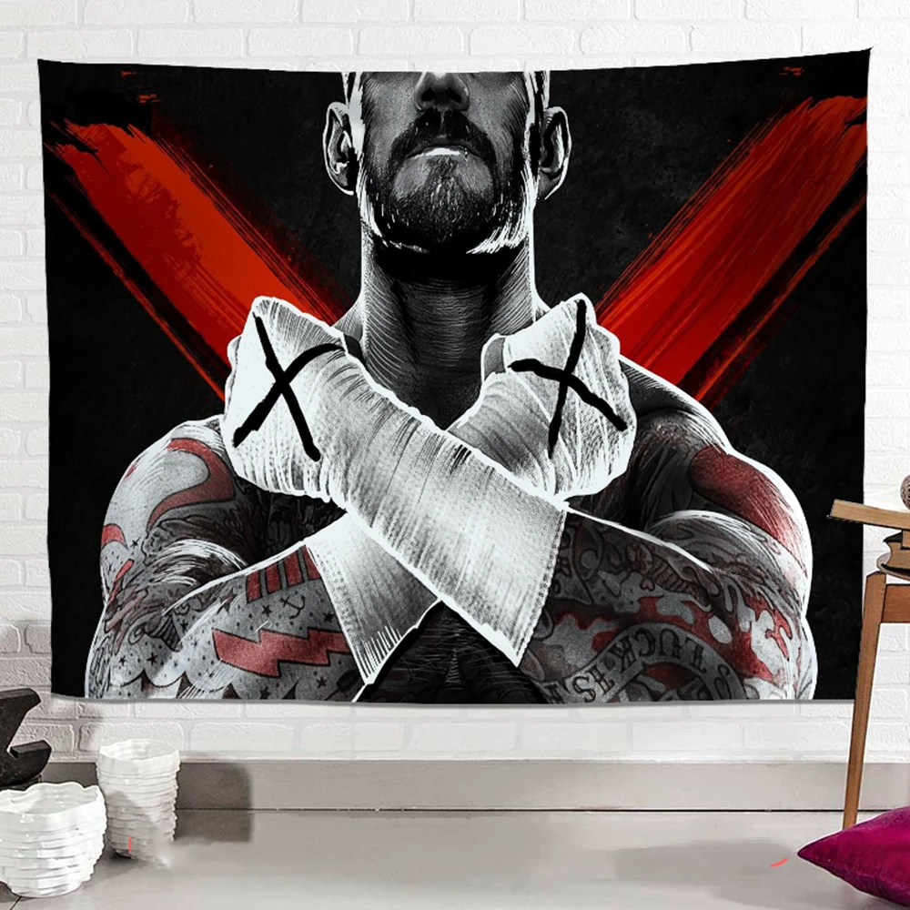 Tattoo Boxer Poster Wall Art Workout Banners Canvas Painting Wall Hanging Vintage Flags Boxing Fitness Stickers Gym Home Decor 1