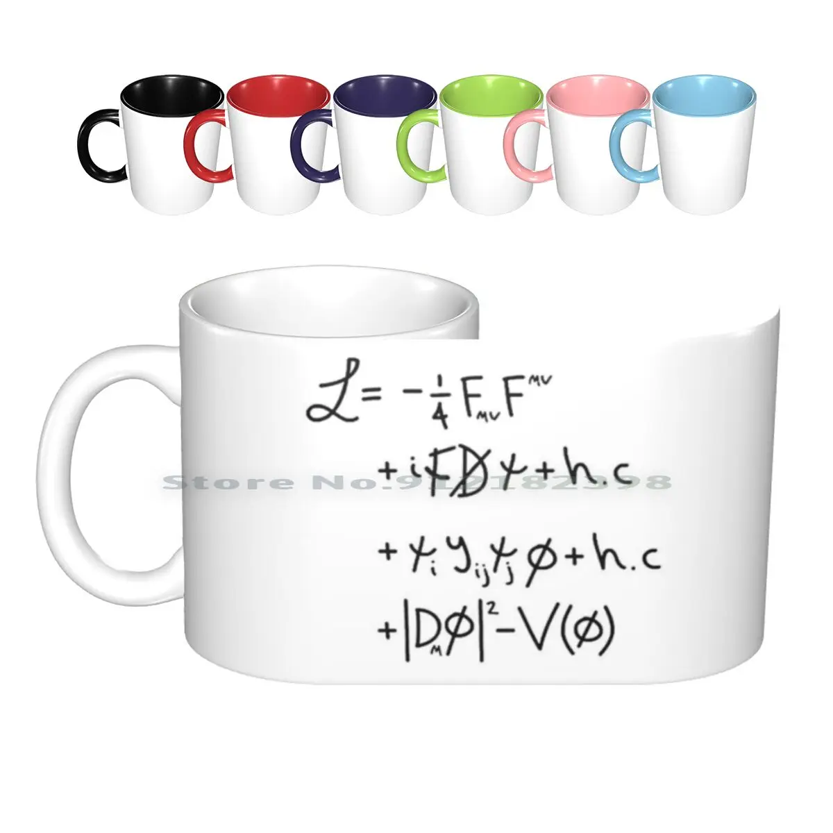 Universe Lagrangian B Ceramic Mugs Coffee Cups Milk Tea Mug Physics Physics Lagrangian Standard Model Quantum Mechanics Higgs