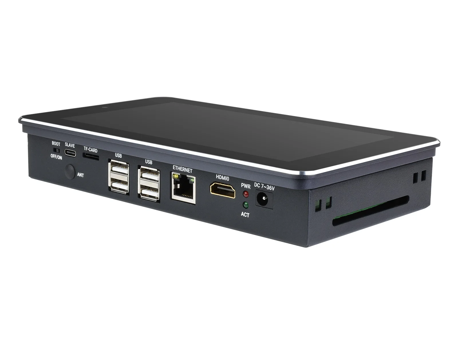 Waveshare Touch Screen Kit All-In-One, projetado para Raspberry Pi CM4, câmera de 5MP, caixa de alumínio, 7"