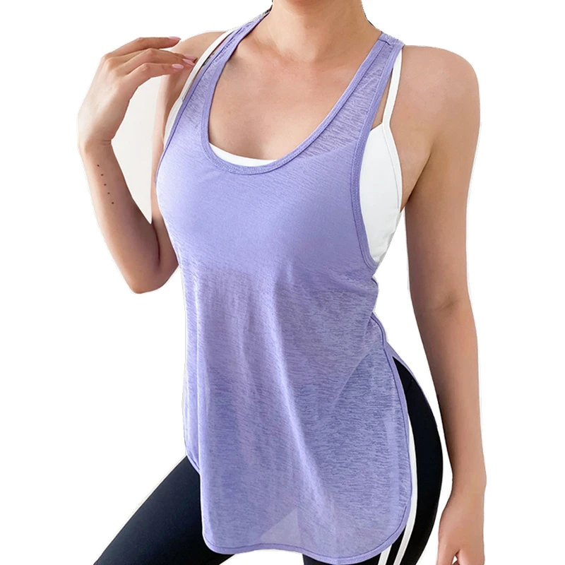 Summer Yoga Vest Woman Gym Fitness Sports Tank Top Running Clothing Breathable Blouses Femme Sleeveless Jogger Workout Shirts