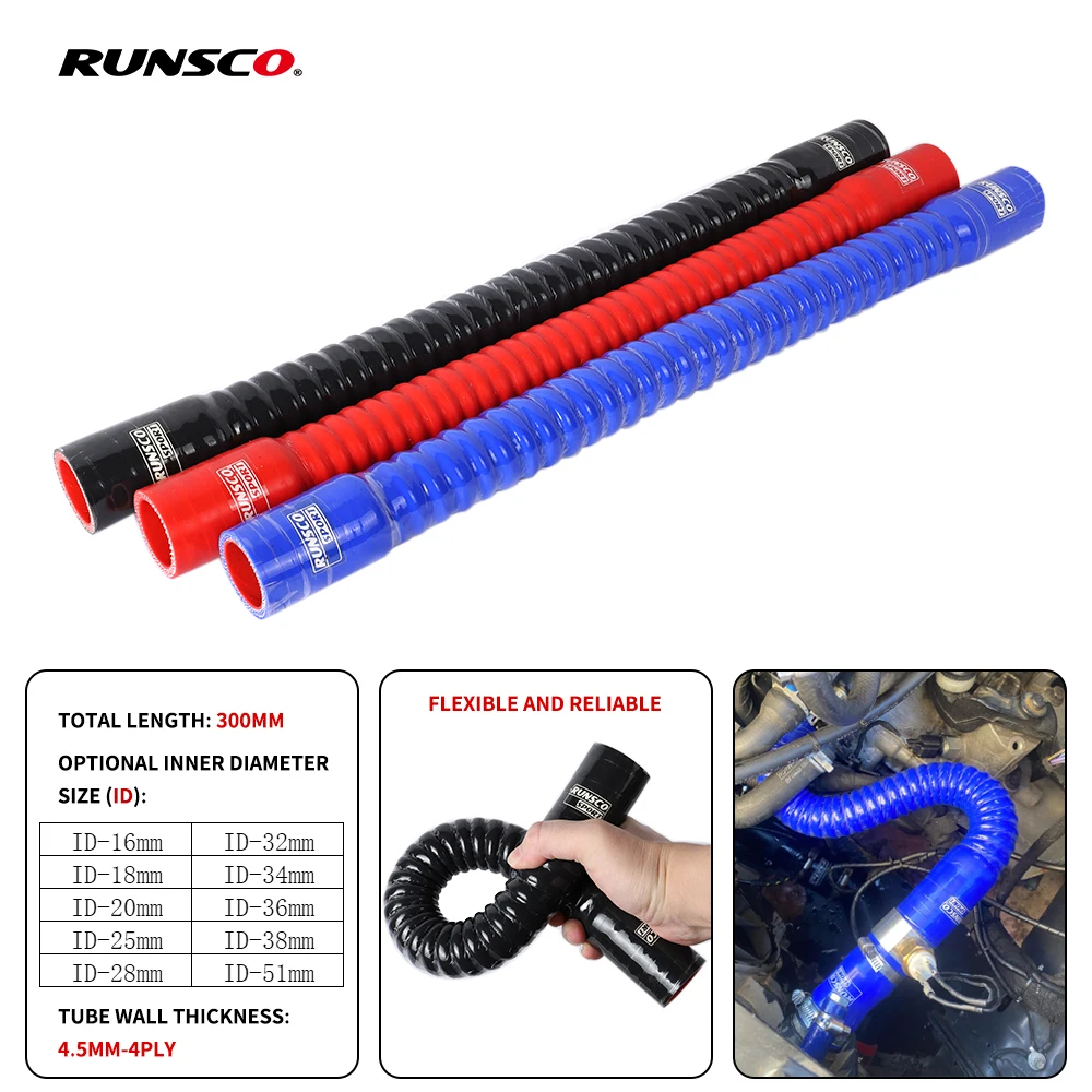 ID16 18 20 25 28mm Silicone Flexible Hose Radiator Tube for Air Intake High Pressure Rubber Joiner Pipe Length 30cm