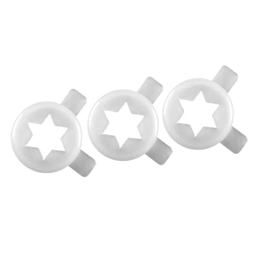 3Pcs Quality Ice Cream Machine Modelling Cap Six Star Shaped Moulding Caps Soft Service Output Heads Nozzle