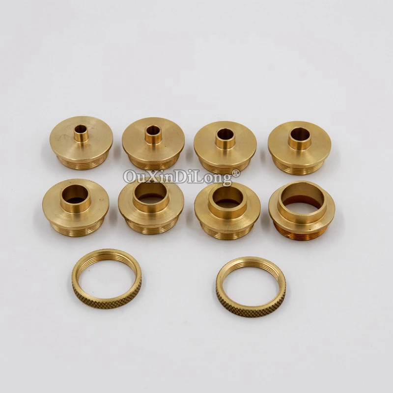 

10PIECES BRASS ROUTER TEMPLATE BUSHING GUIDE KIT SET FOR WOOD ROUTER HINGES DOVETAIL BIT