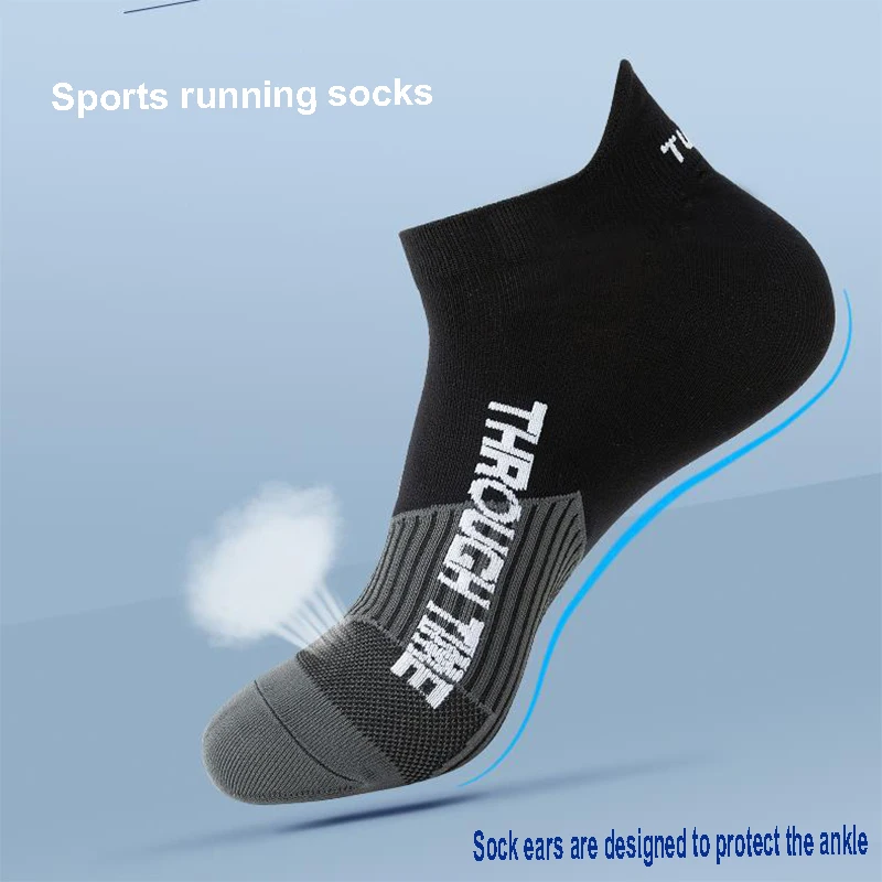 2024 New Spring Summer Men Women Sports Running Socks Protective Ankle Socks Thin Breathable Deodorant Fitness Short Socks Male