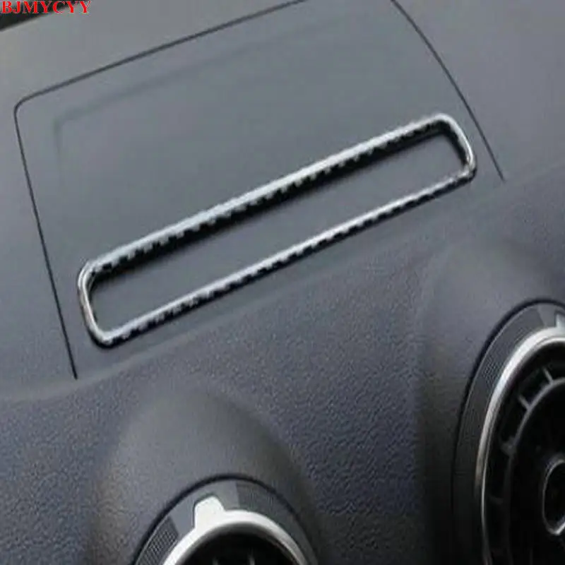 BJMYCYY Automobile carbon fiber center control navigation frame for Audi A3 car styling