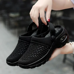 Summer Beach Sandals Ladies Clogs Slipper Women Breathable Wedge Heels Anti-Slip Flip Flops for Sports Women Sandals WSH3828