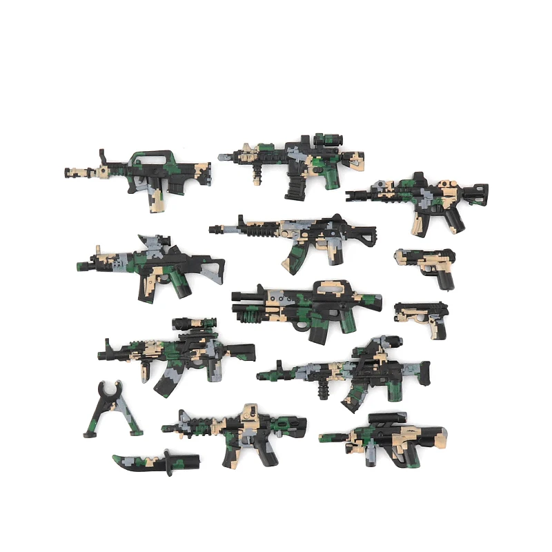 Militry Building Blocks WW2 Special Forces Camouflage Guns Army Weapons Solider Figures Accessories Kids Brain-training Toys