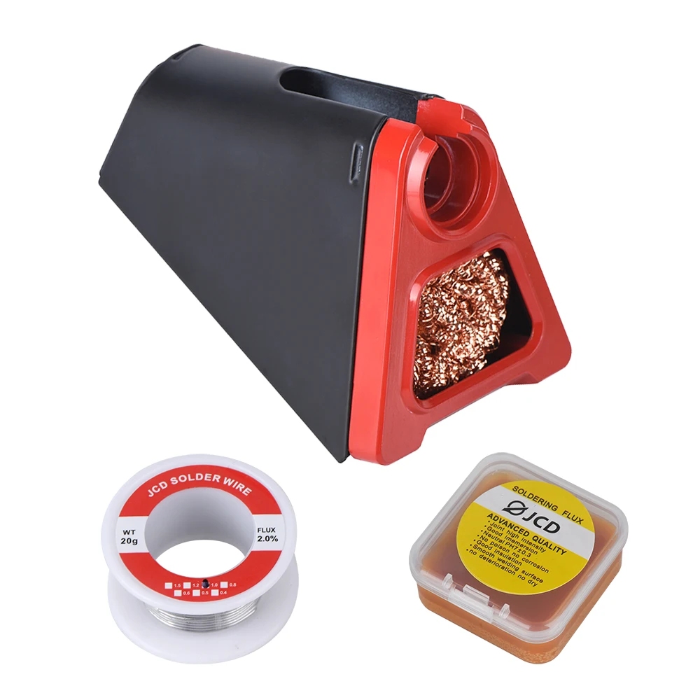 

JCD 820 Aluminum Alloy Electric Soldering Iron Stand Holder with Welding Cleaning copper ball solder wire RMA flux Repair Tools