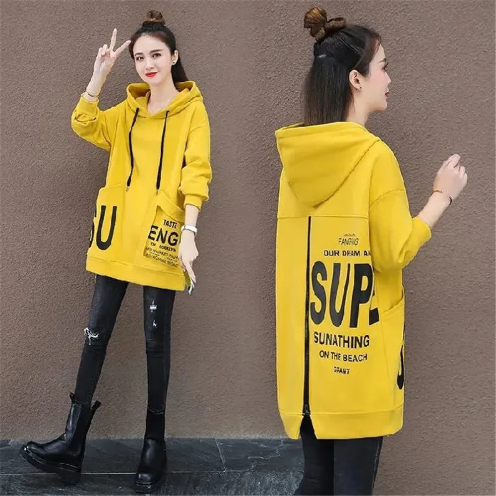 Harajuku Korean Loose Tops Female Casual Sweatshirt Autumn Long Sleeve Hoodie Girls Hoodie Streetwear Winter Warm Kawaii Jumpers