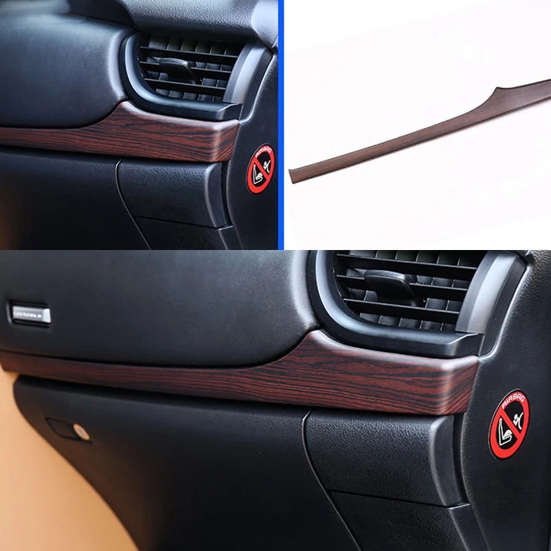 

Car Dashboard Center Control Trim Strips Cover Interior Garnish Sticker Strips For Toyota Fortuner 2016 2017 2018 2019