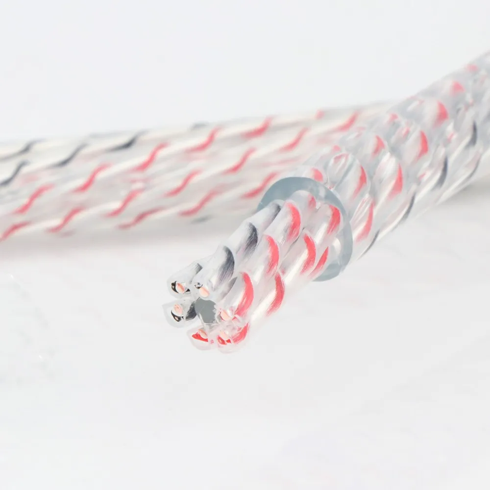 Valhalla 6 núcleos 6N OFC plateado DIY Cable a granel Cable de interconexión de Audio DIY Cable analógico