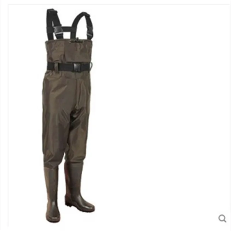 Eu 38-47 Men Women Fishing Trousers Boots Waterproof Anti-wear Jumpsuit Quick Drying Wadering Hunting Working Wading Pants Shoes