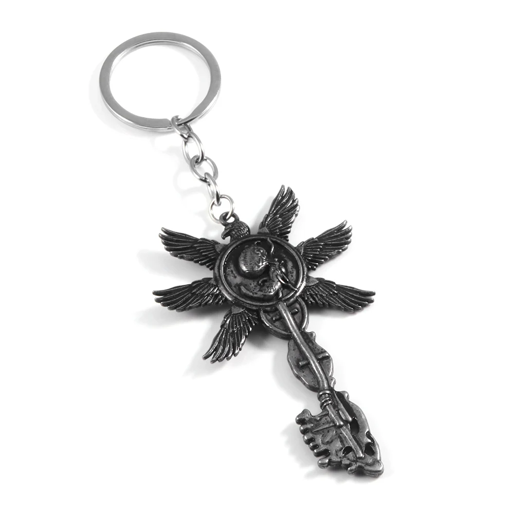 Residents Evils 8 Village Key Chains Vintage Six-Winged Unborn Key Pendant Keychain for Women Men Keyring Jewelry