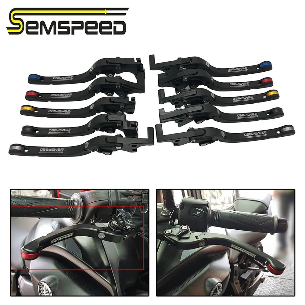 SEMSPEED Motorcycle CNC New Foldable Brake Clutch Levers Handle Hand Grips Ends Plug For Buell XB12R XB12Ss XB12Scg 2009 Parts