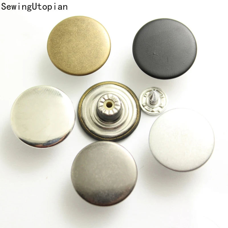 20PCS 17MM Metal Shank Sewing Buttons for Craft Alloy Button for Clothing Diy Manualidades Accessories Decorative Snap Buttons