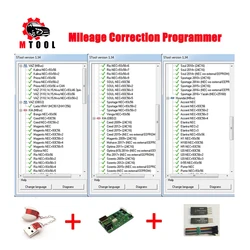 Mileage Correction Software MTool V1.64 Dongle +Denso adapter +Denso Pin Wires Cable Mileage Correction Adjustment Programmer