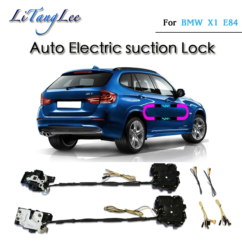 Car Soft Close Door Latch Pass Lock Actuator Auto Electric Absorption Suction Silence Closer For BMW X1 E84 2009~2016