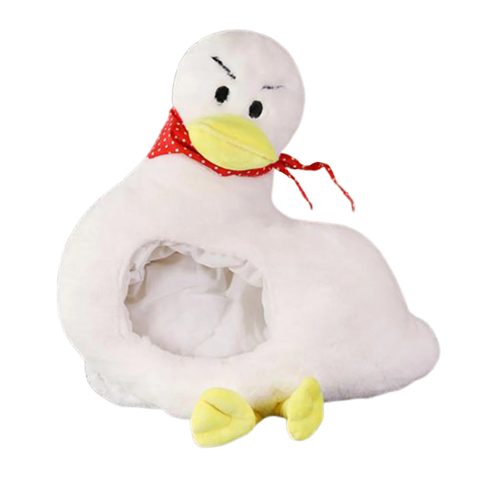 Funny Cute Soft Warm Winter Plush Duck Hat Holiday Party Headwear Cap Beanie Hat Kids Adults Gifts One Size Halloween Costume