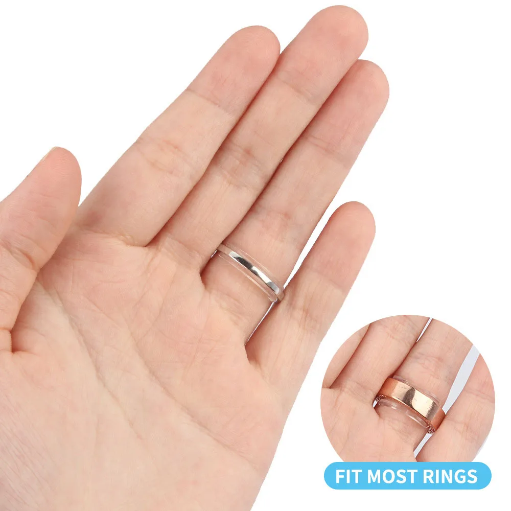 8 Sizes Silicone Invisible Clear Ring Size Adjuster Resizer Loose Rings Reducer Ring Sizer Fit Any Rings Jewelry Tools Useful