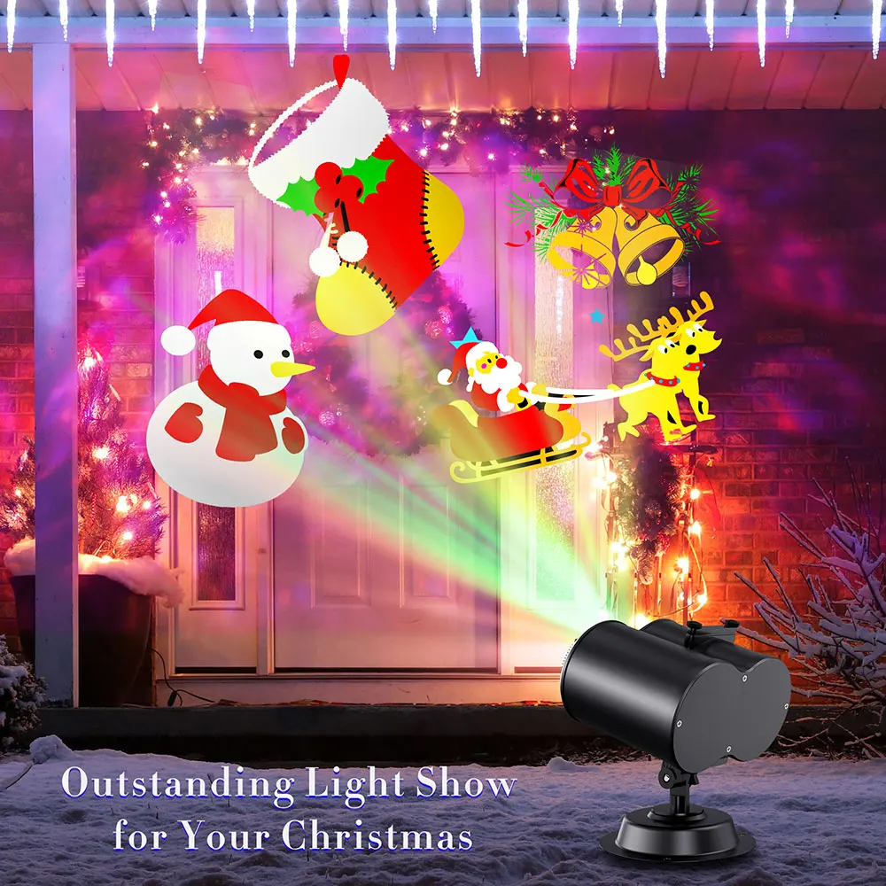 Halloween Weihnachten Projektor Lichter Im Freien, Urlaub Projektor Lichter Wasserdicht mit Fernbedienung, für Haus Halloween Weihnachten Urlaub – Detail 3