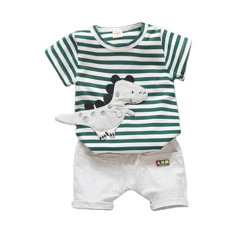 New Summer Baby Boys Girls Clothes Suit Children Cartoon Casual T-Shirt Shorts 2Pcs/Sets Toddler Cotton Costume Kids Tracksuits